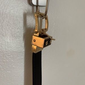 Micheal Kors black and gold thin belt